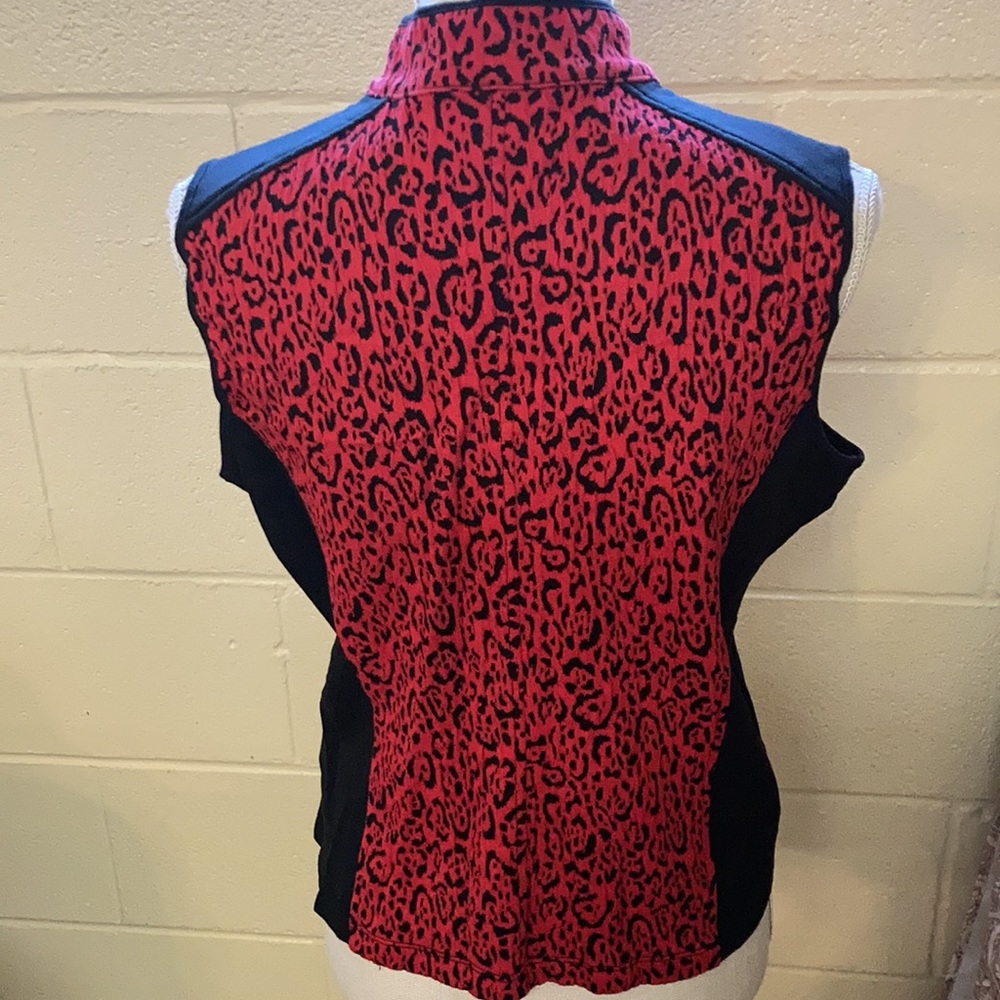 Ruby Rd. Favorites Red Leopard print vest - Picture 4 of 7